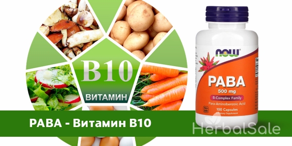 Витамин B10 или парааминобензойная кислота ПАБК
